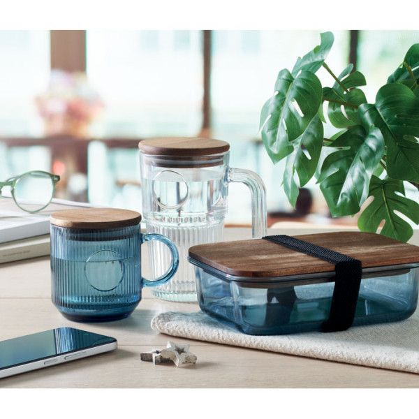 VITRIO MUG - Glazen mok met ribbels 300ml
