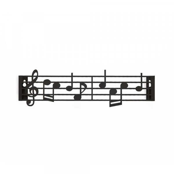 Balvi -  Sleutelhanger,Musik,zwart,metaal
