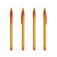 Doorzichtig Oranje / Doorzichtig Oranje / Zwarte Inkt