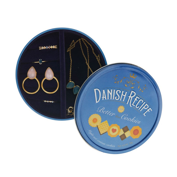 Balvi -  Sieradendoos,Danish Cookies,blauw,metaal