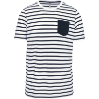 White / Navy Stripes