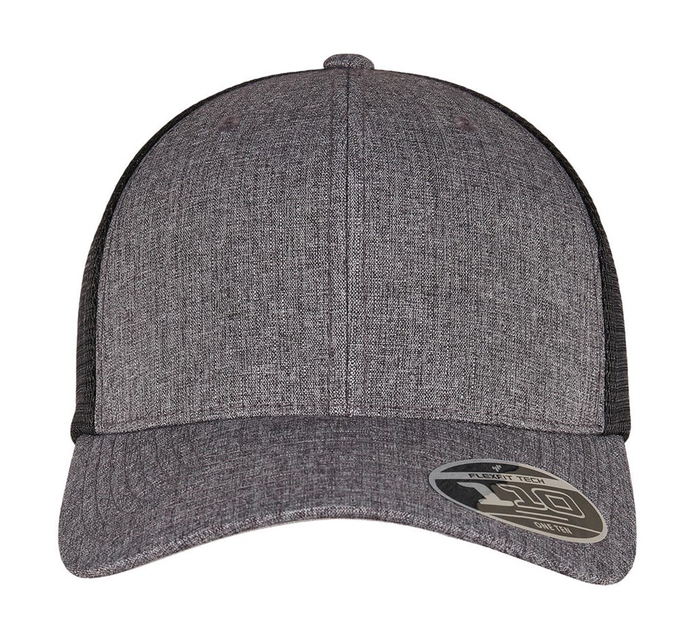 110 Mesh 2-Tone Cap - Melange Charcoal/Black